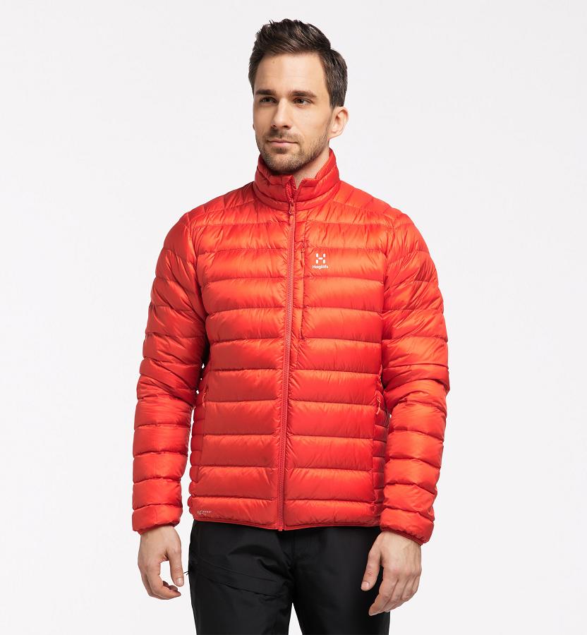 Haglöfs Mens Roc Down Jacket Red New Zealand 94120OGEK